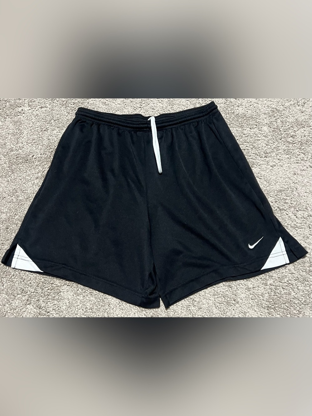 Y2K Women’s - Nike - Black Athletic Shorts with White Drawstring